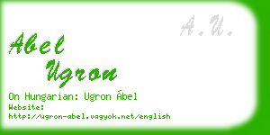 abel ugron business card